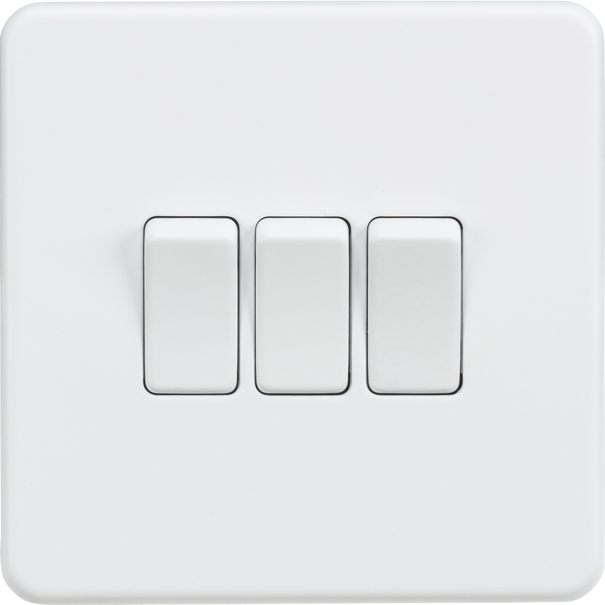 Knightsbridge SF4000MW Screw Less 10A 3G 2 Way Switch, White