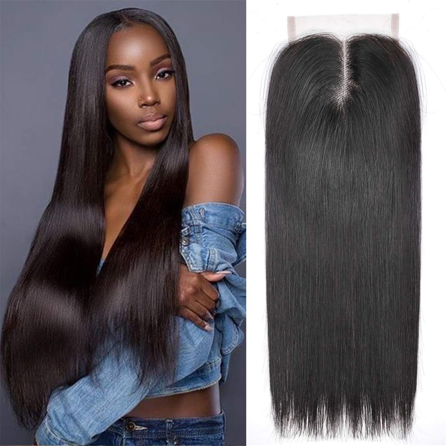 Amazon Com Ayana Brazilian Virgin Hair Straight Middle Part 3 5