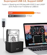 Alxum USB C A Dual Bay Docking Station 5Gbps SATA HDD SSD Clone view 2