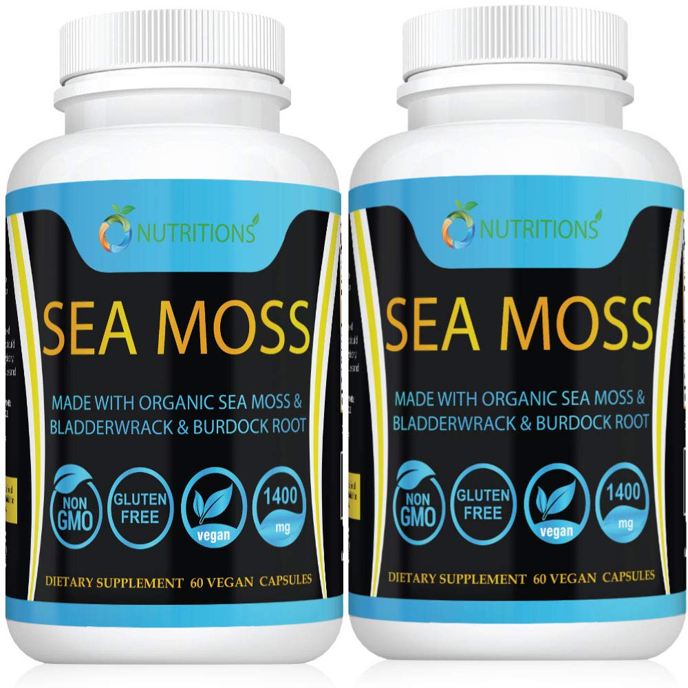 Organic Sea Moss Blend Made with Certified Organic Irish Sea Moss, Bladderwrack and Burdock Root, Wi