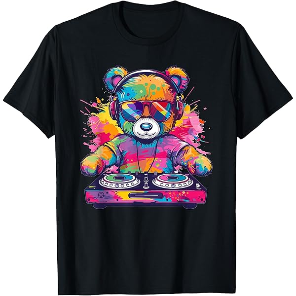 アイドル Bear Tee Amazon.com: Colorful Teddy Bear Men Women Kids Hip Hop T