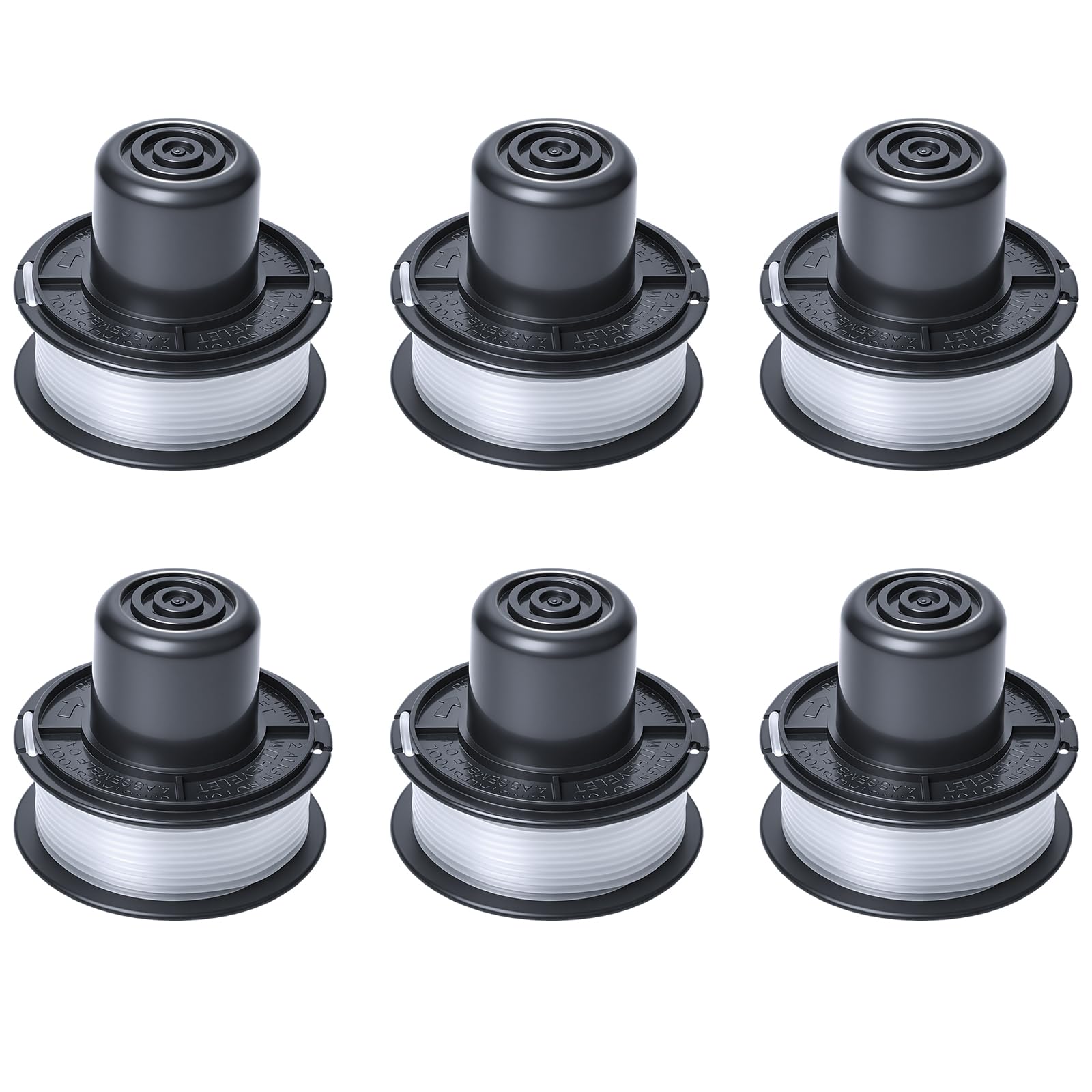 Poweka Trimmer String Line & Spool Compatible with Black+Decker Replace GL250, GL310, GL360 Spools String Trimmers Tool (Pack of 6) — image 1