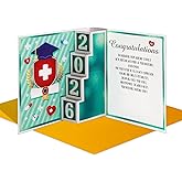 FLYAB Nurse Graduation Card with Envelope- 2026 Nurse Thank You Card Occupational RN Medical School Nursing Graduation Gifts for Graduates Her Him Men Women