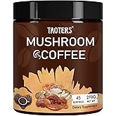 Mushroom Coffee | Enhanced Focus, Boosted Immunity, Improved Energy | 6 Adaptogenic Mushrooms: Cordyceps, Reishi, King Trumpet, Shiitake, Lion's Mane & Turkey Tail | 45 Servings