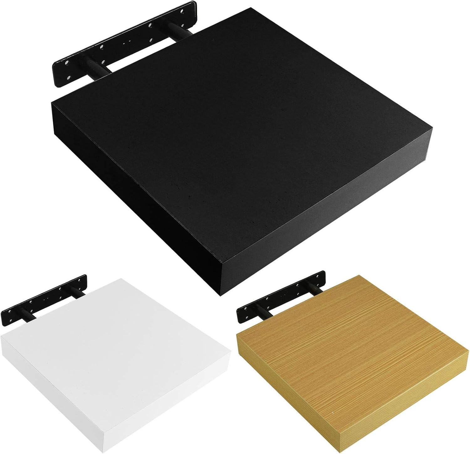 ASAB MDF Floating Shelves Square Shaped Size Wood Wall Shelving Unit