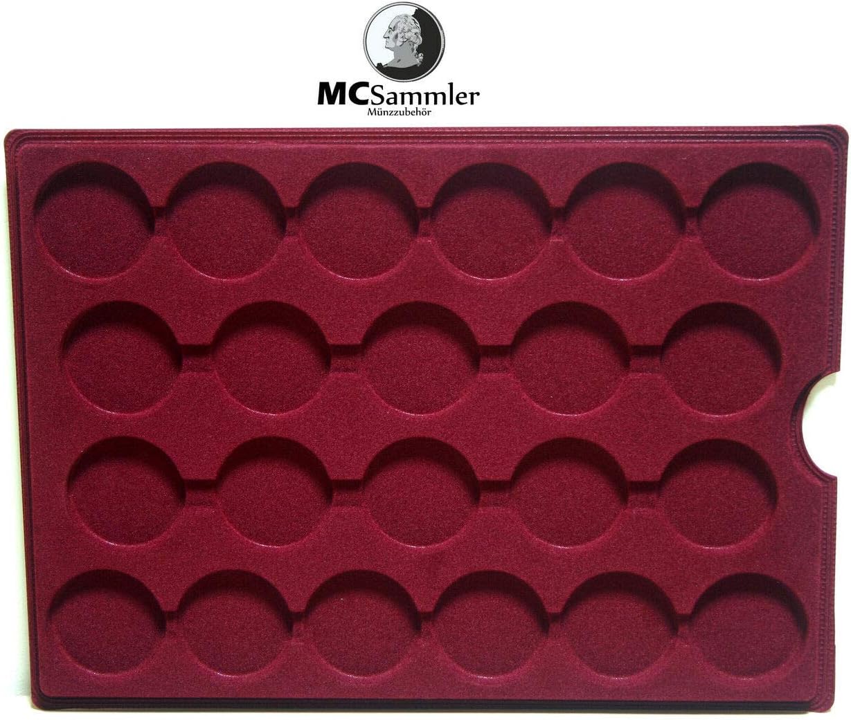 MC.Sammler Aluminium Coin Case with 5 Coin Trays Various Designs, silver, 110 Fächer - 46mm diameter, 110 Compartments - 46 mm Diameter - Image 4