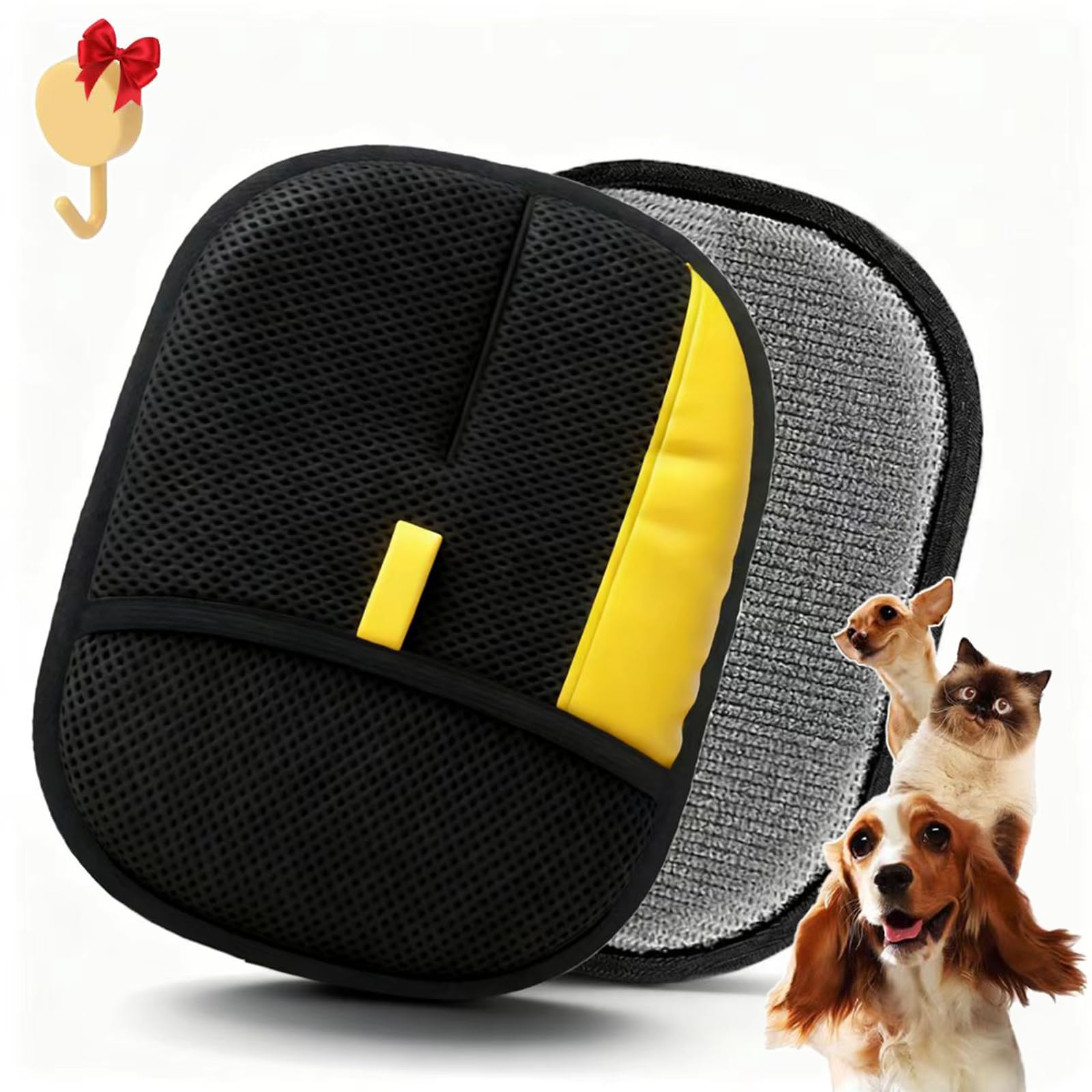 Photo 1 of 2PCS Pet Hair Removal Glove .Upgraded Thickened Reusable Electrostatic Pet Hair Remover Glove Tool .Dogs & Cats pet hair glove.Used for Sofas, Bed Sheets, Carpets, Clothes, Curtains and Car Seats.