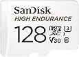 SanDisk 128GB High Endurance Video MicroSDXC Card with Adapter for Dash Cam and Home Monitoring systems - C10, U3, V30, 4K UHD, Micro SD Card - SDSQQNR-128G-GN6IA