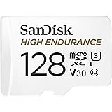 SanDisk 128GB High Endurance Video MicroSDXC Card with Adapter for Dash Cam and Home Monitoring systems - C10, U3, V30, 4K UH