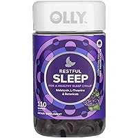 OLLY Restful Sleep Gummy Supplement with Melatonin & L-theanine Chamomile, BlackBerry Zen, (55 Day Supply) Supports A…