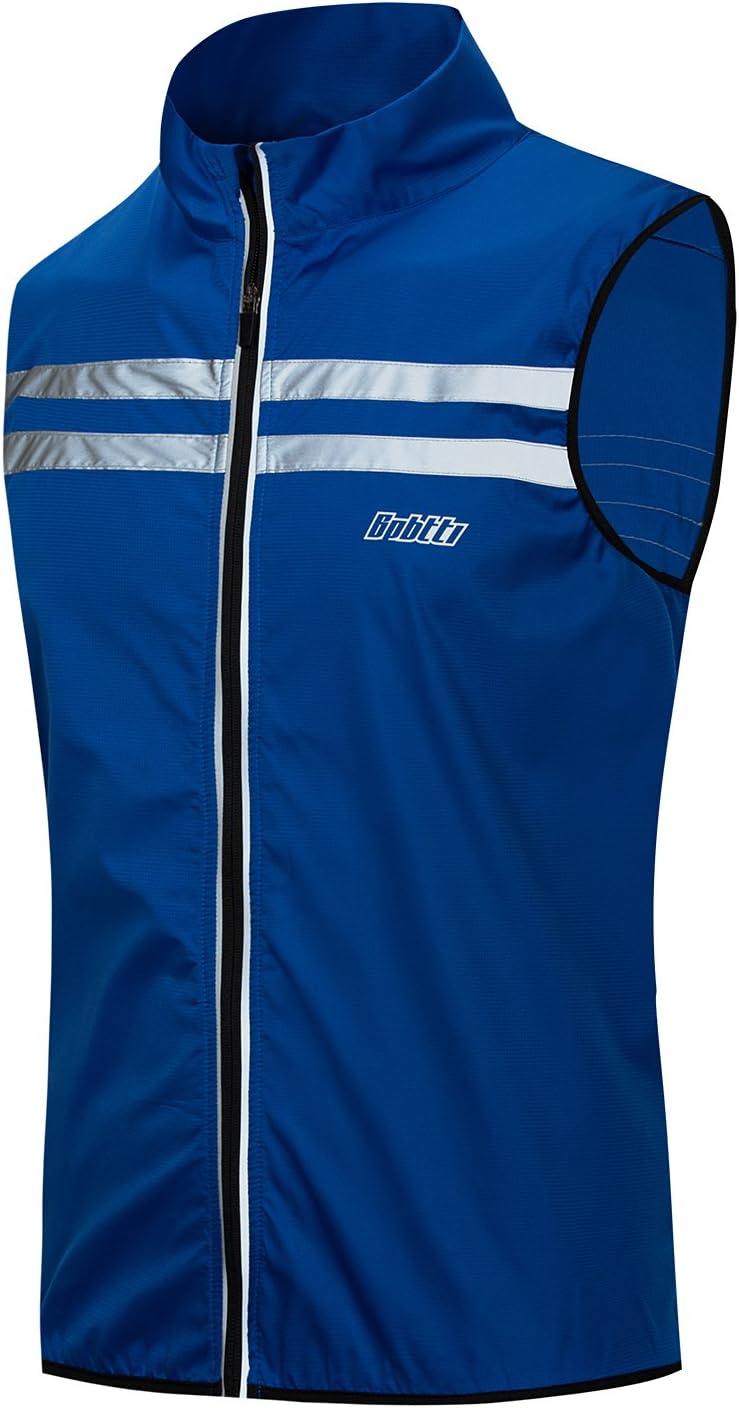 bpbtti Men's Hi-Viz Safety Running Cycling Vest - Windproof and Reflective