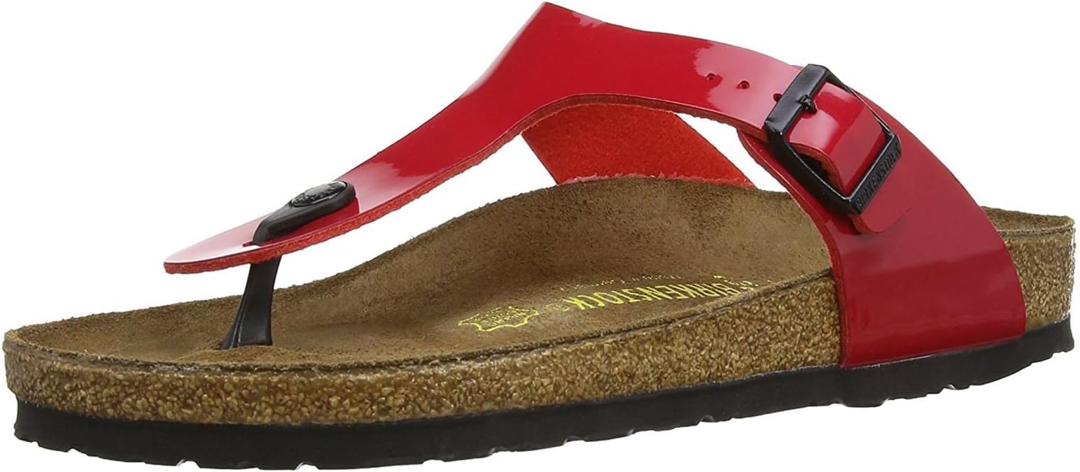 red patent leather birkenstocks