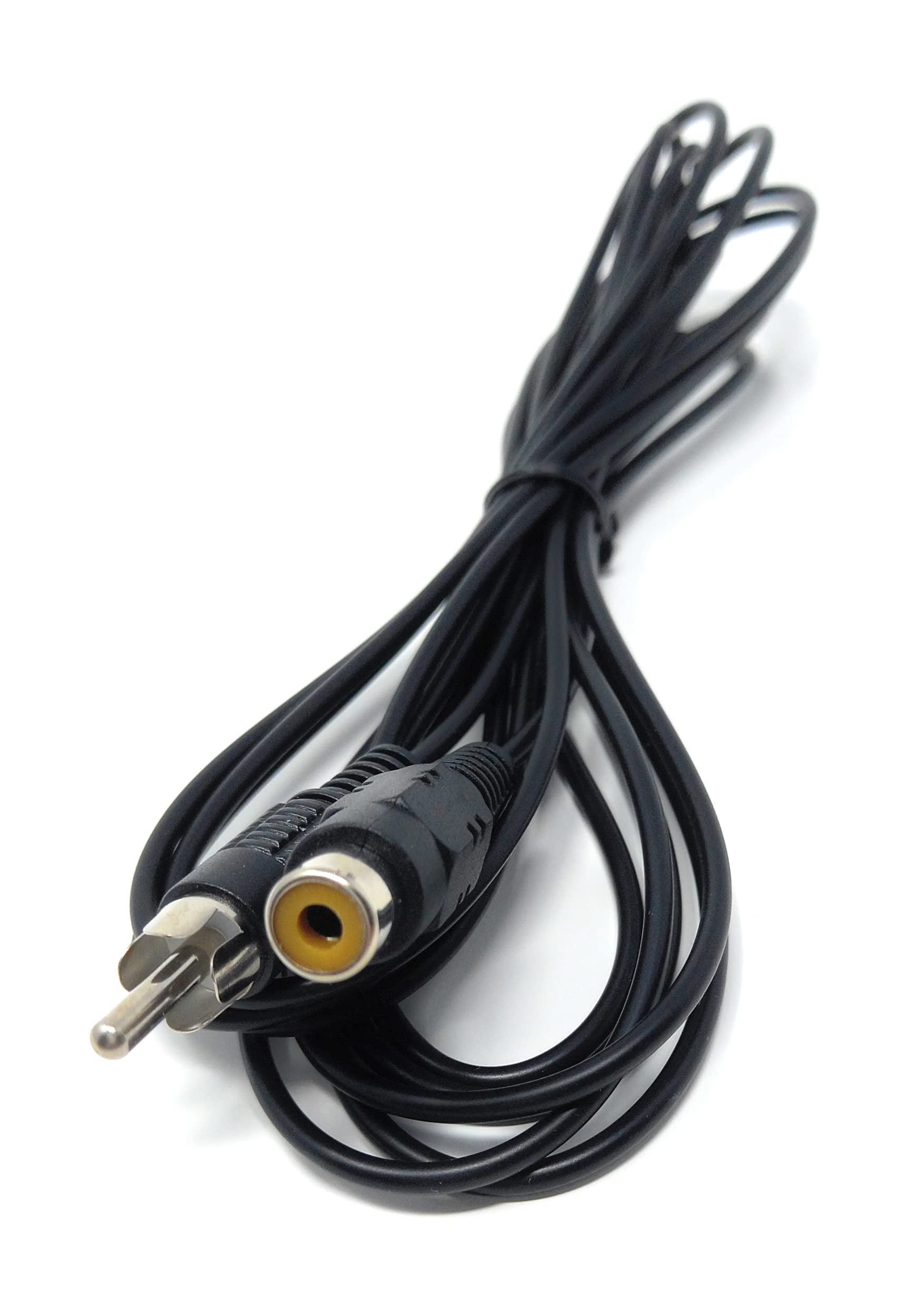 DRUT 3m RCA to RCA Socket Mono Single Phono Extension Cable HI-FI TV Audio Video Lead Cord 10ft Black