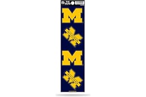 Rico Industries NCAA Unisex-Adult NCAA The Quad Decal Sheet, 4-Pack of Die-Cut Team Logo Decals