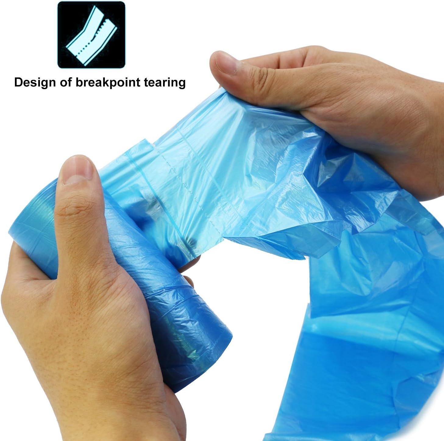 Topgalaxy.Z 5 Rolls/100 Counts 4 Gallon HandleTie Small Trash Bag