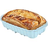 FunSiltasy Non-Stick Rectangular Cake Pan - 10.5 Inch Baking Pan for Cakes, Brownies, and Bars - Durable Carbon Steel with Premium Coating - Easy Release & Clean - Oven Safe up to 450°F- Nordic blue