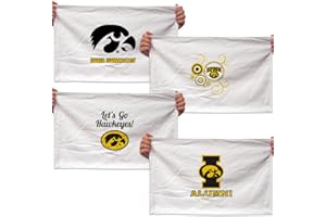 VictoryStore Towels - University of Iowa Rally Towel, Set of 4 Designs