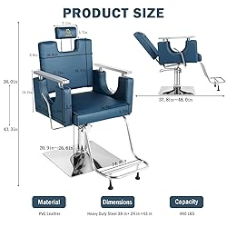 LUXMARS Salon Chair Barber Chair Hydraulic Stylist