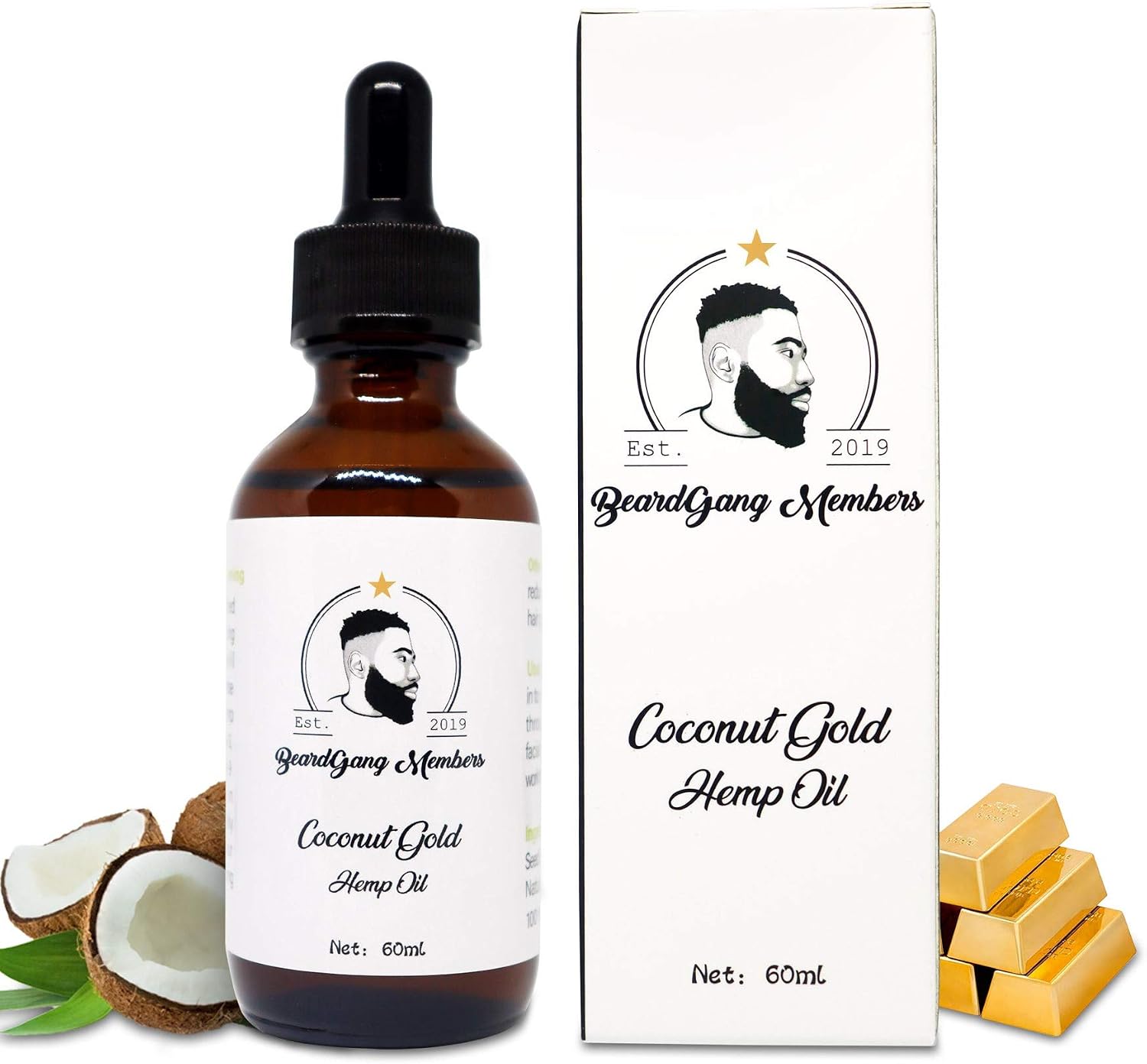 Hemp Beard oil by BeardGang Members | Hemp oil | Premium Beard oil | Hemp seed oil | Natural oils | Coconut Gold | The Future of Beard Grooming