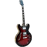 Glen Burton GE355-RDS"Memphis" Semi Hollowbody Electric Guitar, Redburst