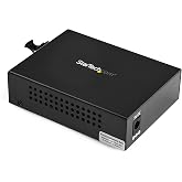 StarTech Gigabit Multi-Mode LC Fiber Converter, 550m, TAA (MCM1110MMLC) | SFP Transceiver Included, Standalone Gigabit Ethernet to LC Converter, 850nm, 10/100/1000 Mbps Networks