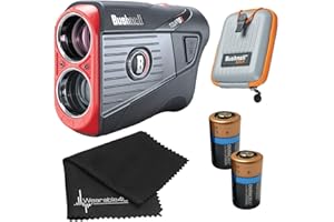 Bushnell Tour V5 / Tour V5 Shift Laser Golf Rangefinder with Included Carrying Case, Carabiner and Wearable4U Bundle