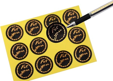 Amazon Com Label Envelopes Stickers Retro Metallic For You Paper