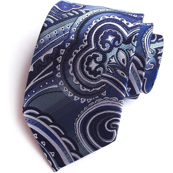 小物 Neck tie Cotton Paisley Print (Navy ) Navy and Coral Paisley Tie | Paisley Print Mens Tie in