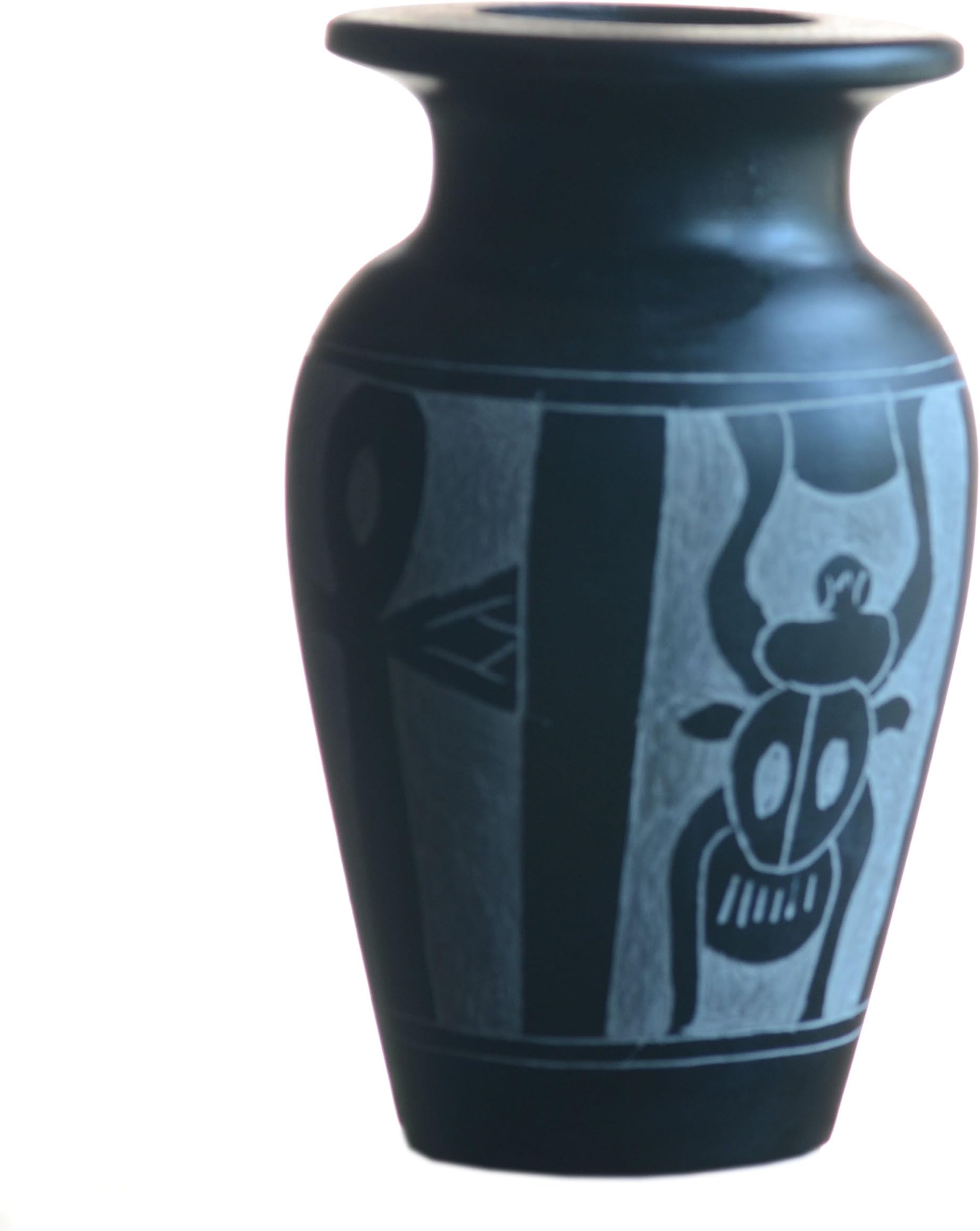Ankh & Scarab Egyptian Vase Small