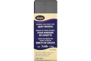 Wrights Double Fold Quilt Binding 7/8" X3yd, Light Gray