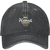 VunKo Funny Pineapple Hawaii Vintage Distressed Adjustable Washed Denim Mens Dad Trucker Hat Baseball Ball Cap for Men
