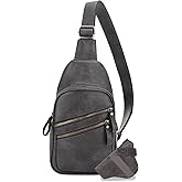 JESSIE & JAMES Jeannie Unisex Multi-Pocket Concealed Carry Sling Bag Crossbody Backpack Purse - Dark Grey
