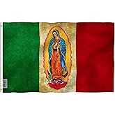 Anley Fly Breeze 3x5 Foot Our Lady Virgen De Guadalupe Mexican Flag - Canvas Header and Double Stitched - Virgin Mary Flags Polyester with Brass Grommets 3 X 5 Ft