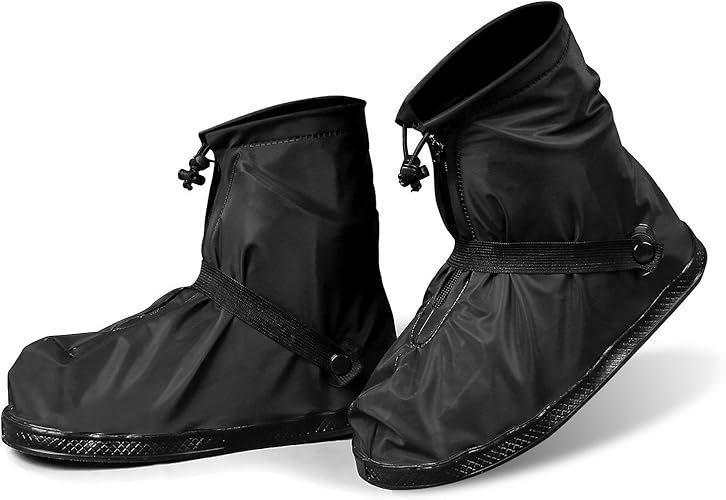 Amazon Co Jp Ymtech シューズカバー 防水 携帯可 ブーツ 雪 雨 梅雨対策 レインブーツ 防水 靴 レインカバー お手入れ簡単 靴カバー 通勤 通学にレインシューズ ブーツ 男女兼用 L ブラック 車 バイク