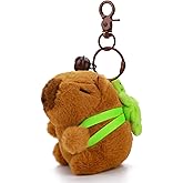 ChunlongFour Cute Keychain Capybara Plush Keychain Bag Charms Pendant for Christmas Gifts Handbag Backpack Car Keys Purse