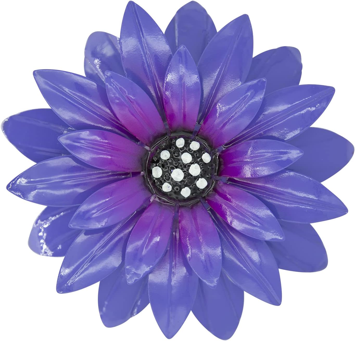 Plaques & Wall Art - Bedroom Purple Metal Flower Wall Decor,7.8 Inch Outdoor Wall Art Daisy Decorations Hanging for Fence Patio Balcony