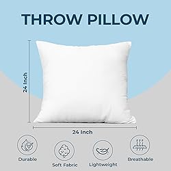 Utopia Bedding Throw Pillows (Set of 4, White), 24
