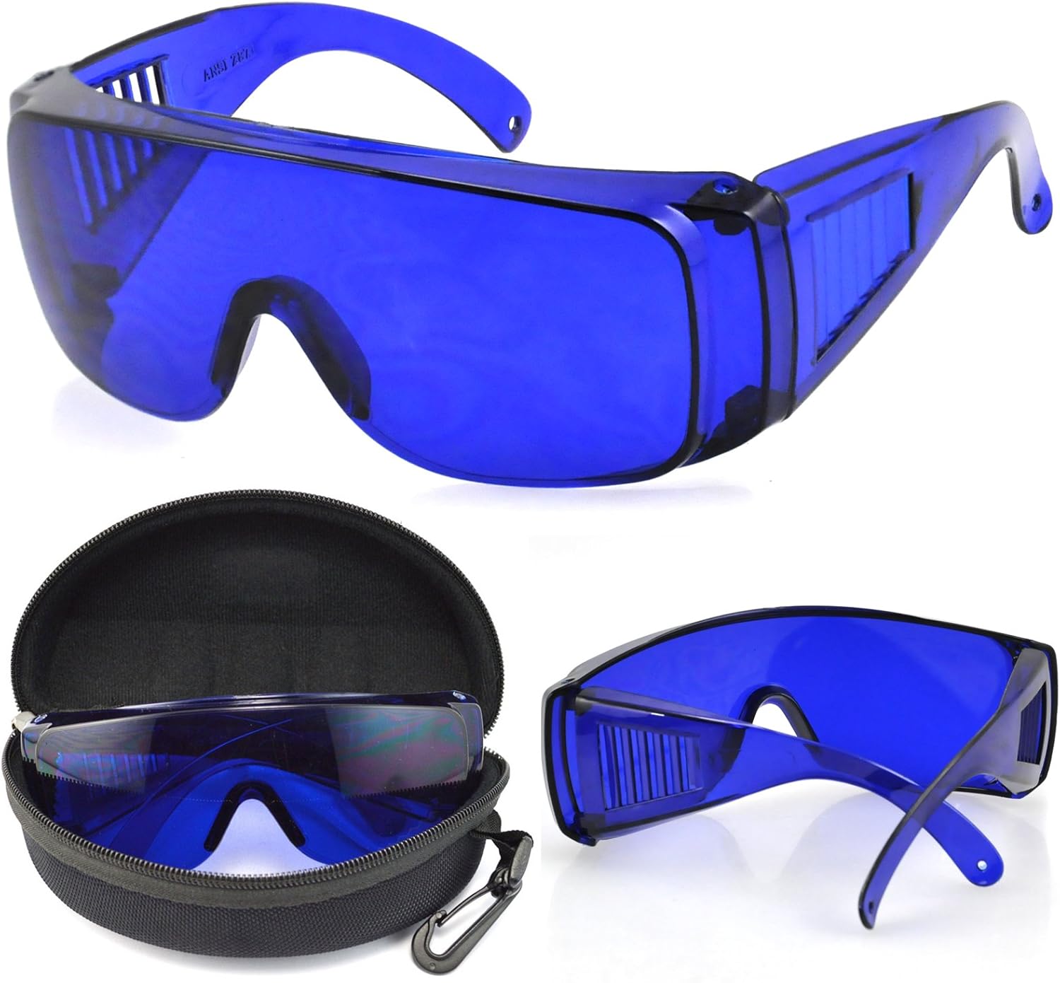 blue golf glasses