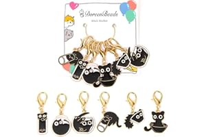 DoreenBeads Stitch Markers for Crocheting and Knitting, Alloy Enamel Crochet Marker Crochet Gifts for Knitting Weaving Sewing Accessories Quilting Jewelry Making