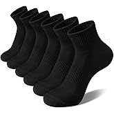 COZYOFFI White Ankle Socks for Women: 6/10 Pairs Cotton Running Athletic Socks