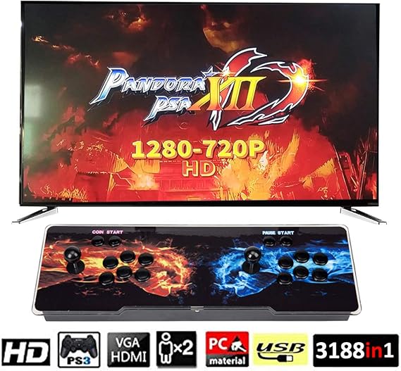 Amazon 31in1 パンドラボックス 12s アーケードゲーム機 アーケードコントローラー クラシックゲーム基板 2プレーヤー Ledライトバー搭載 ゲームソフト