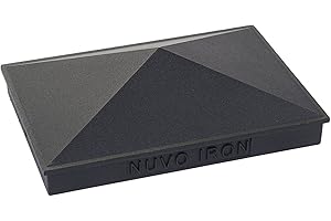 Nuvo Iron Pyramid Post Cap, 4" x 6" - Black
