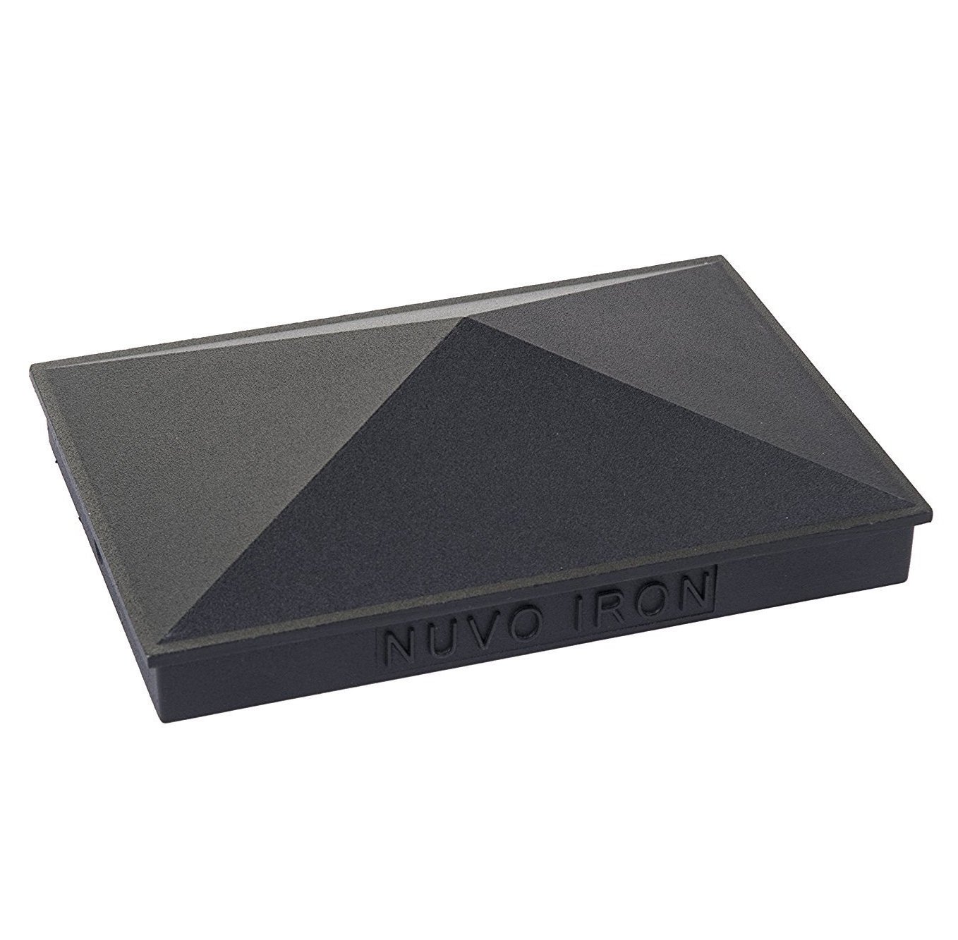 Nuvo Iron Decorative Pyramid Aluminium Post Cap for 3.5" x 5.5" / 4" x 6" Posts - Black