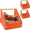 Touri 3 Pack Durable Chicken Nesting Boxes for Laying Eggs for Hens Ducks and Poultry, Orange