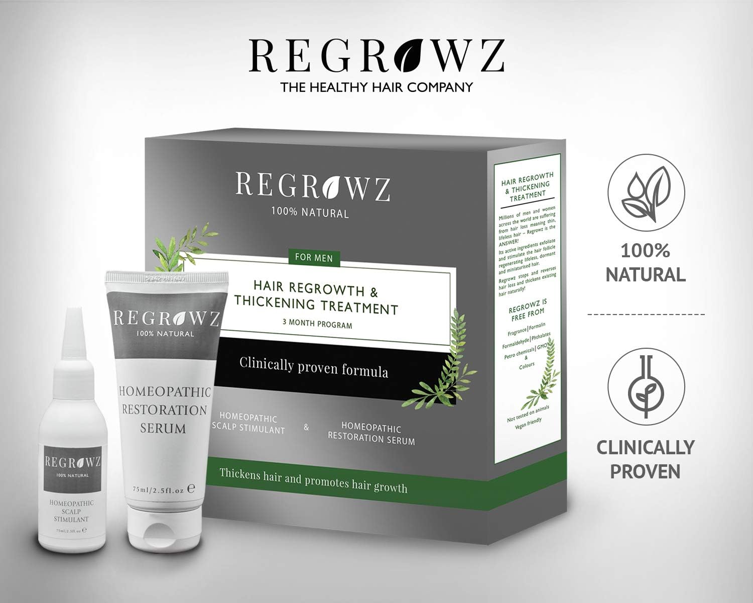 Regrowz Natural Hair Loss Remedy For 3 Months Amazon Co Uk
