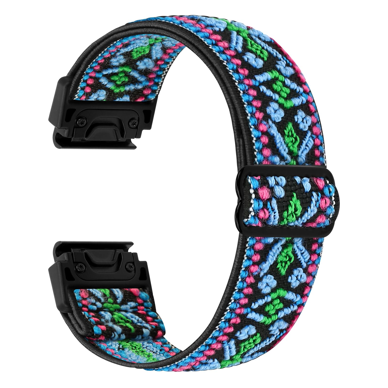 TumCez 22mm Quickfit Watch Straps for Garmin Fenix 8 47mm/Fenix E 47mm/Fenix 7/Fenix 7 Pro/Fenix 6/Fenix 6 Pro/Fenix 5/Fenix 5 Plus/Epix Gen 2 Strap,Elastic Nylon Bands for Approach S62/S60