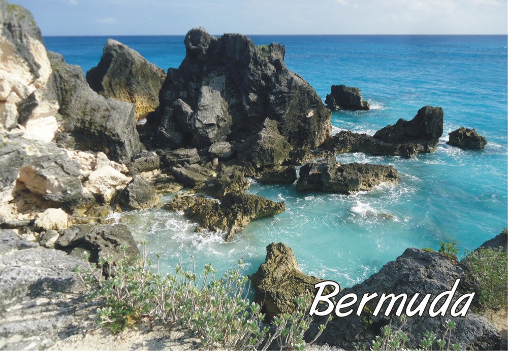 Horseshoe Bay Beach‎, Bermuda, Island, Ocean, Rocks, Souvenir Magnet 2 x 3 Fridge Photo Magnet