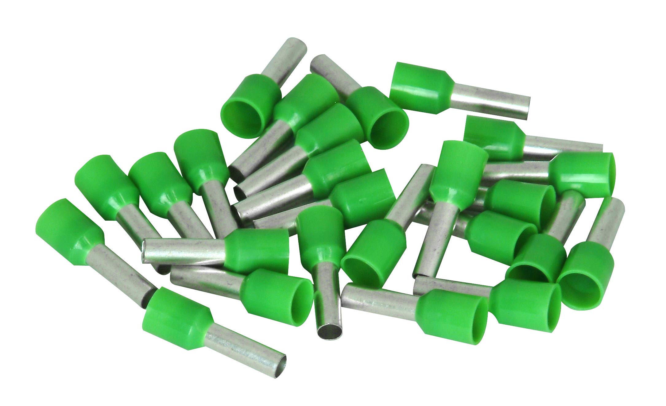 Kopp 354413093 Core end sleeves with plastic collar, 25 pieces, 6 mm², green