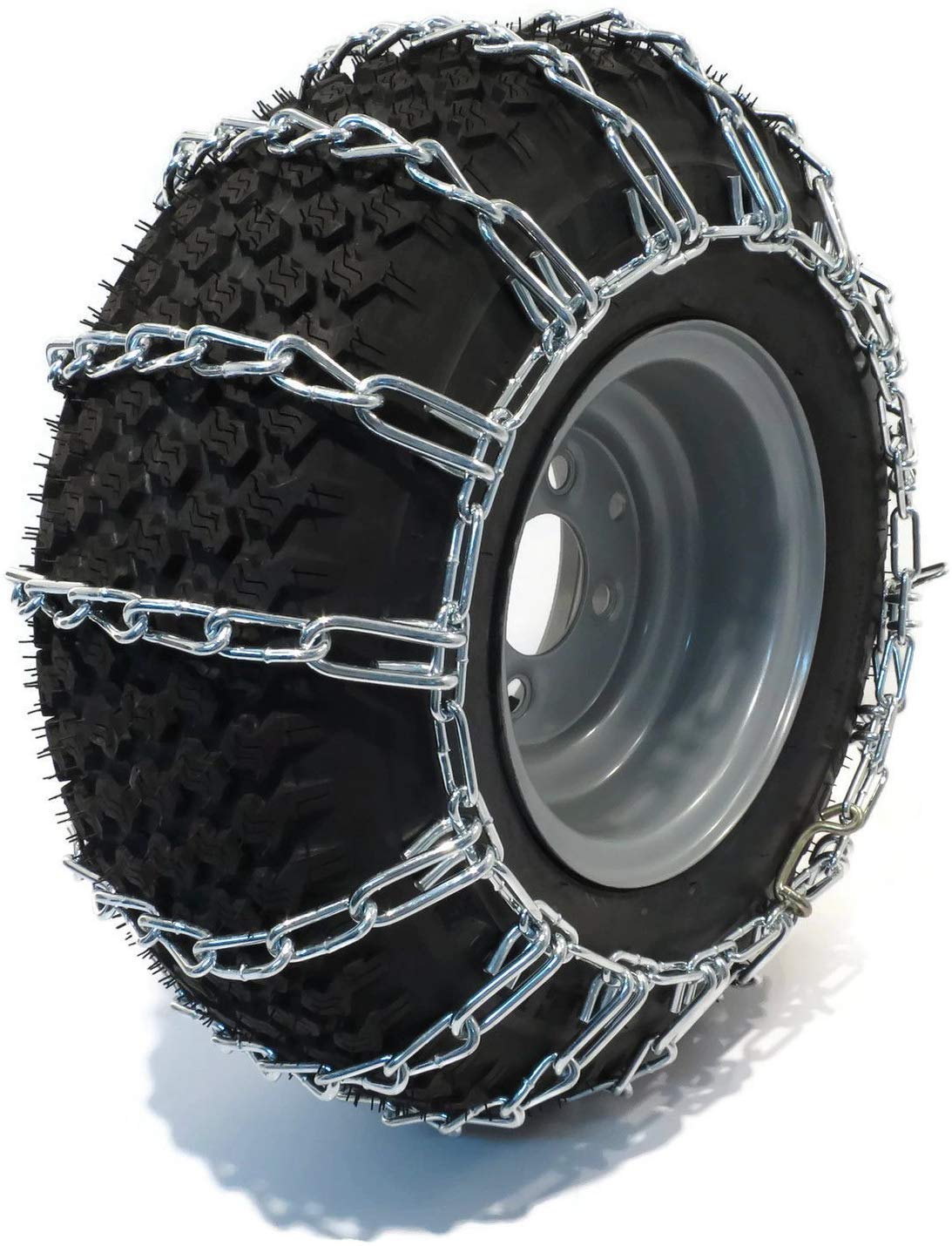 Pair of 2 Link Tire Chains & Tensioners 24x10.5x12 for Snow Blowers ATV