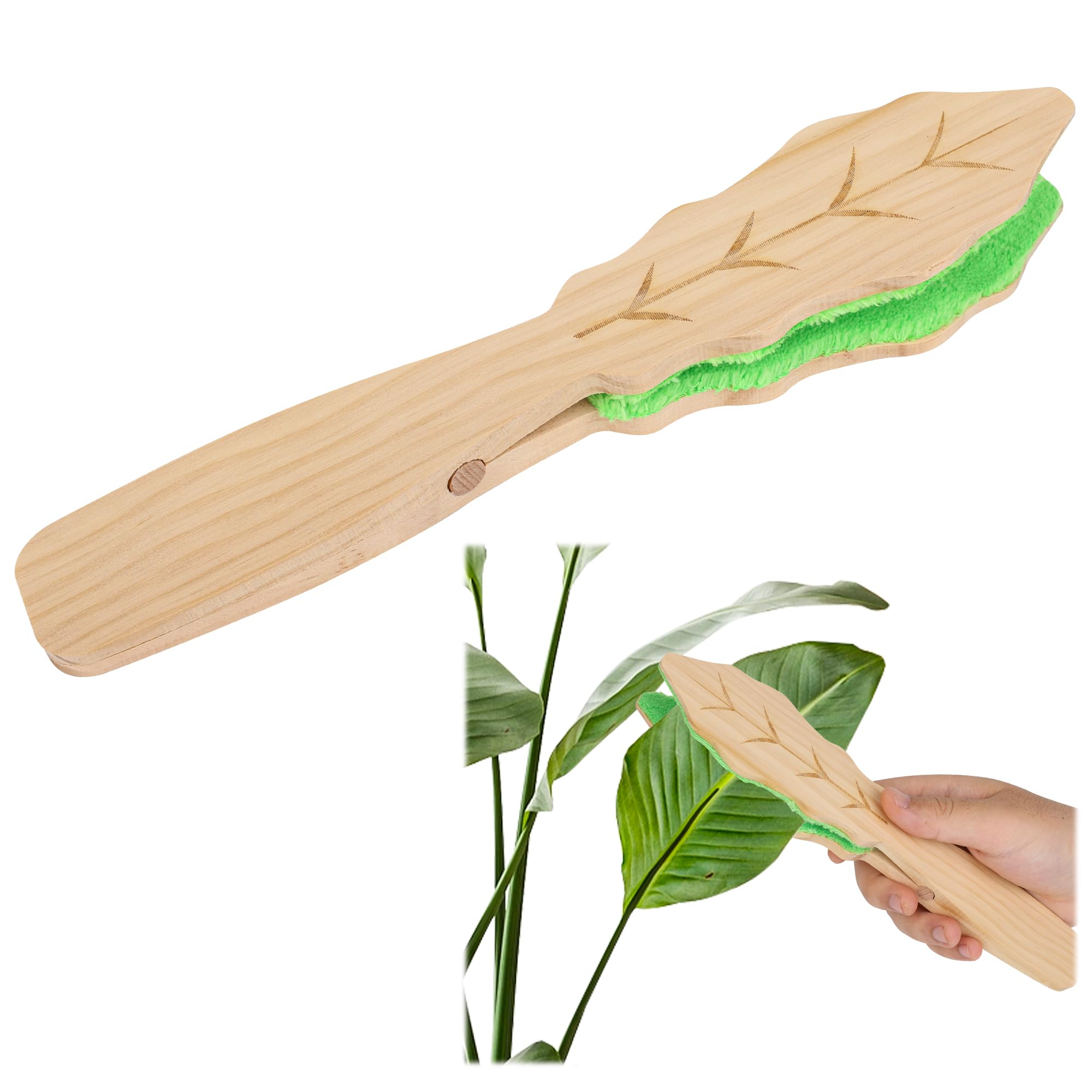 Photo 1 of Solaradgy Leaf Cleaning Tongs, Magnetic Style Plant Leaf Cleaner for Easy Washing Portable Leaves Clean for Indoor Plants Leaf-Shaped and Clean Both Sides of Leaves